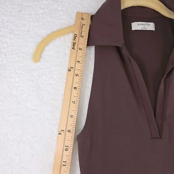Babaton Golf Sleeveless Bodycon Dress Brown Size XS - Picture 3 of 10